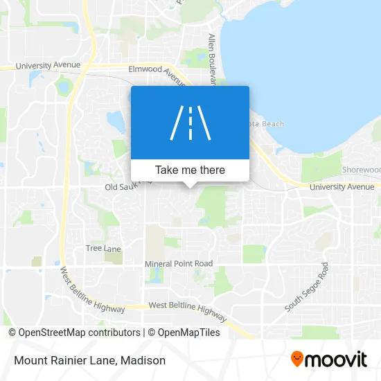 Mount Rainier Lane map