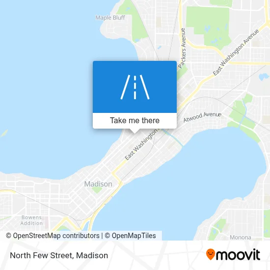 North Few Street map