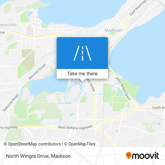 North Wingra Drive map