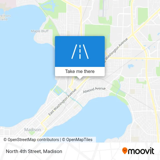 North 4th Street map