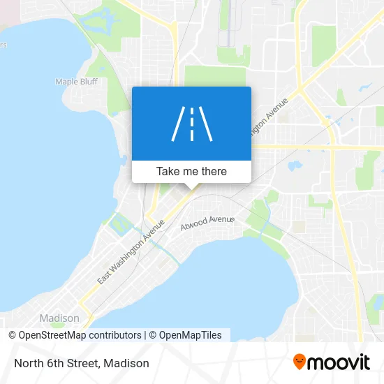 North 6th Street map