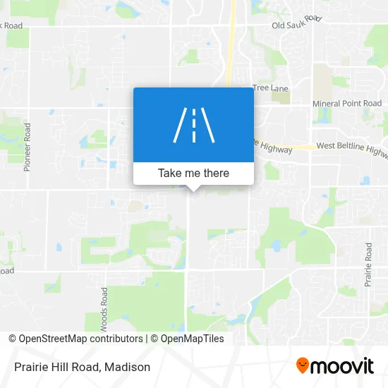 Prairie Hill Road map