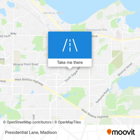 Presidential Lane map