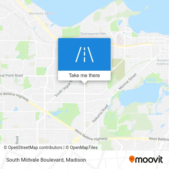 South Midvale Boulevard map
