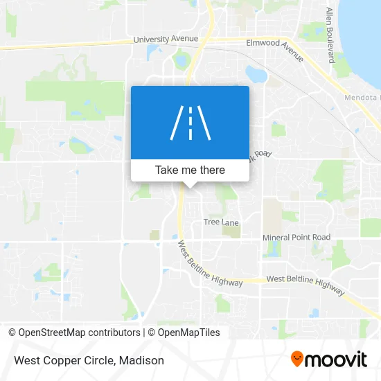 West Copper Circle map