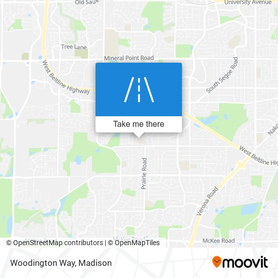 Woodington Way map