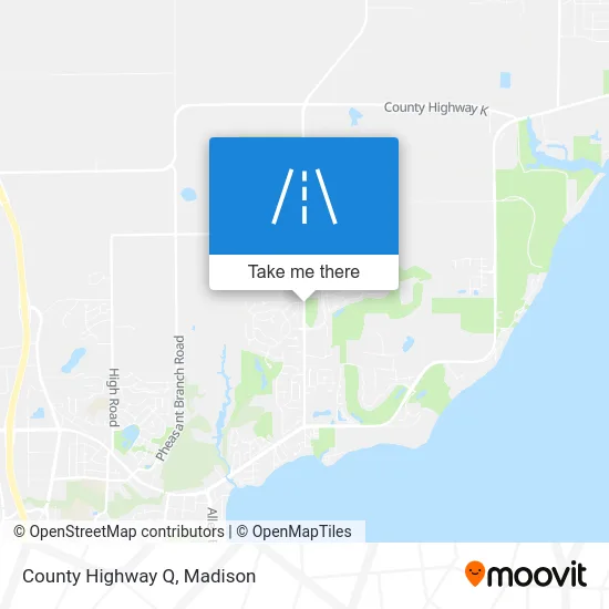 County Highway Q map