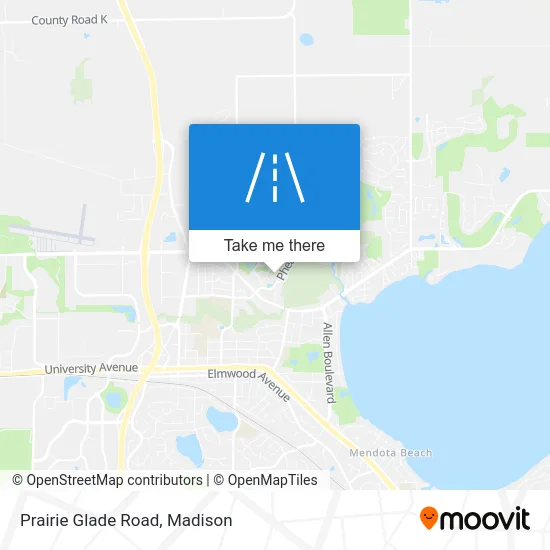 Prairie Glade Road map