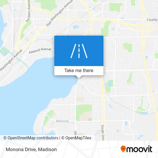 Monona Drive map