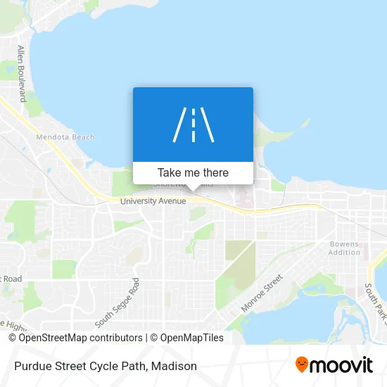 Purdue Street Cycle Path map