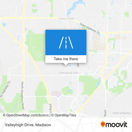 Valleyhigh Drive map