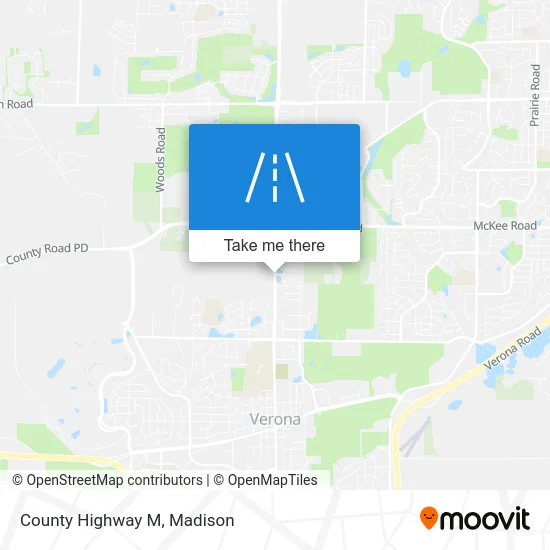 County Highway M map