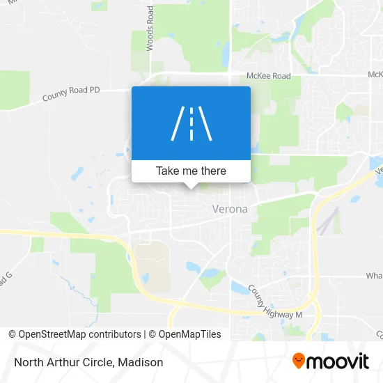 North Arthur Circle map