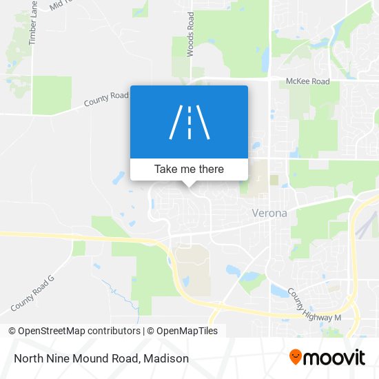 North Nine Mound Road map