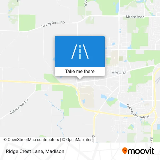 Ridge Crest Lane map