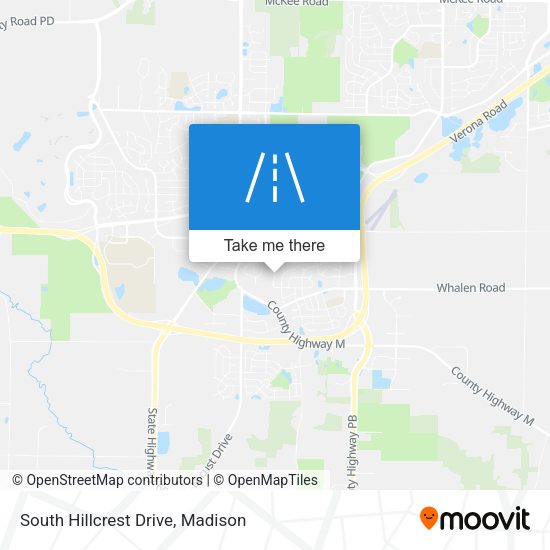 South Hillcrest Drive map
