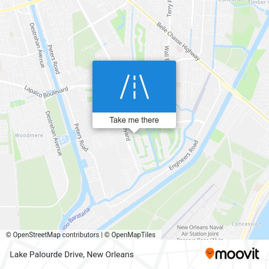 Lake Palourde Drive map
