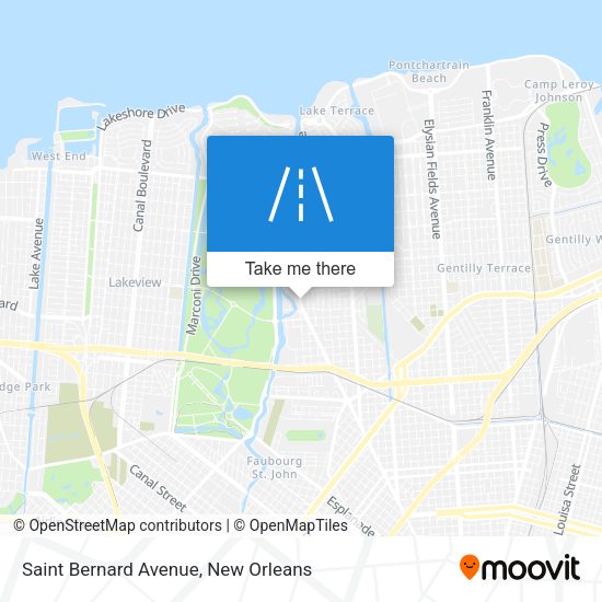Saint Bernard Avenue map