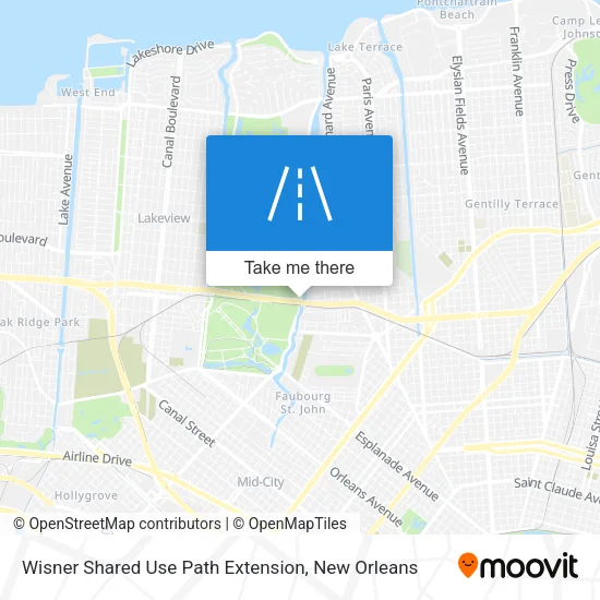 Wisner Shared Use Path Extension map