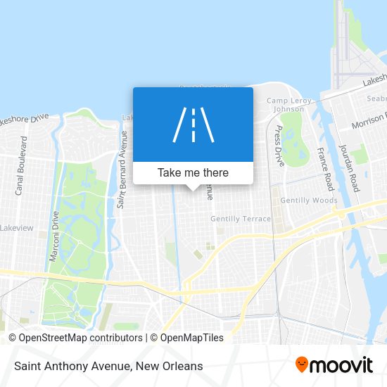 Saint Anthony Avenue map