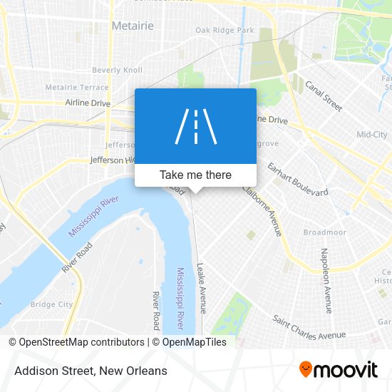 Addison Street map
