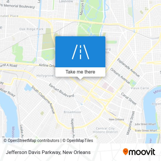 Jefferson Davis Parkway map