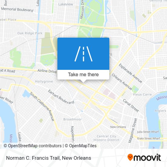 Norman C. Francis Trail map