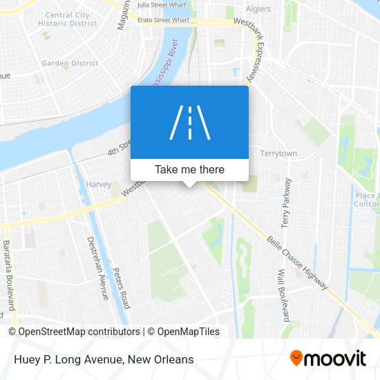Huey P. Long Avenue map