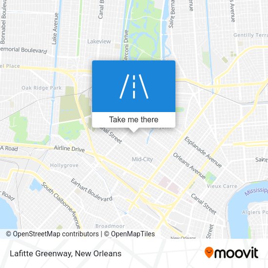 Mapa de Lafitte Greenway