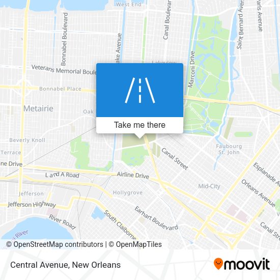 Central Avenue map