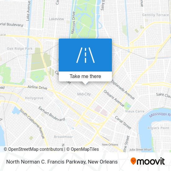 Mapa de North Norman C. Francis Parkway