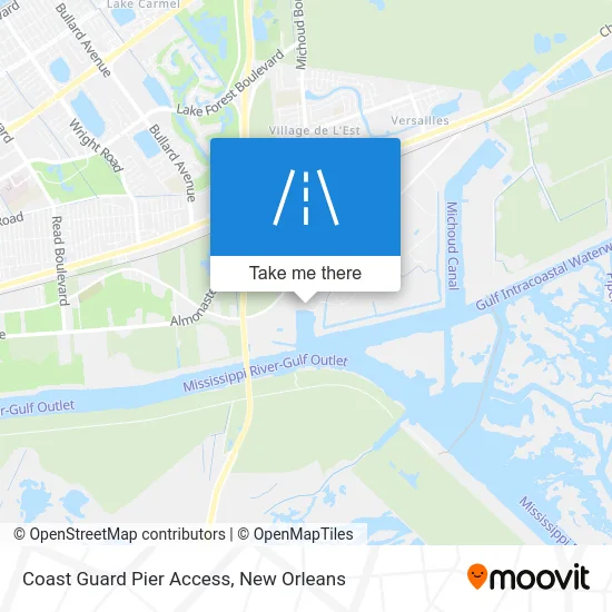 Coast Guard Pier Access map