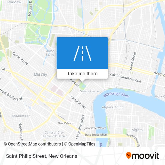Mapa de Saint Philip Street