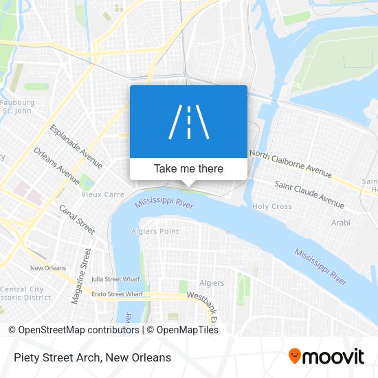 Piety Street Arch map