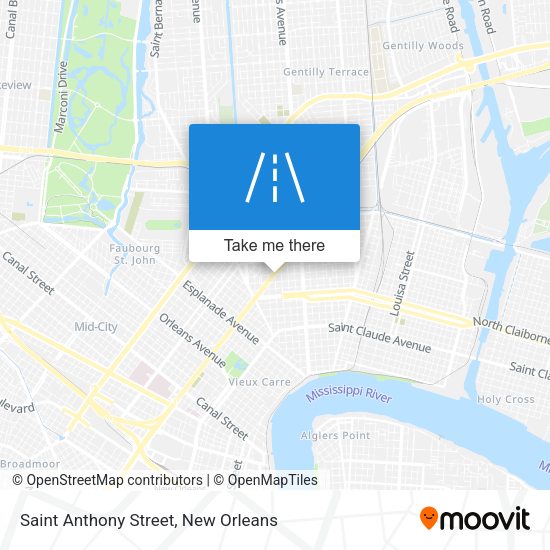 Saint Anthony Street map