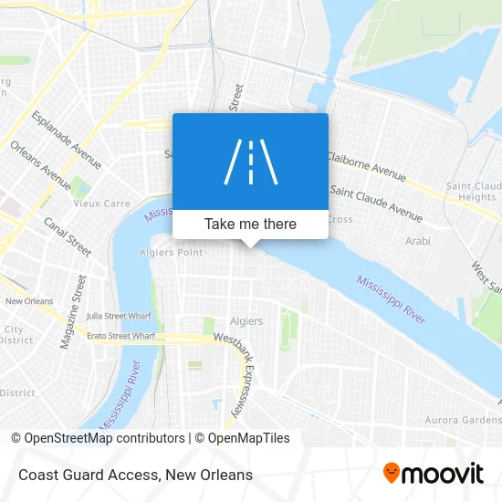 Coast Guard Access map