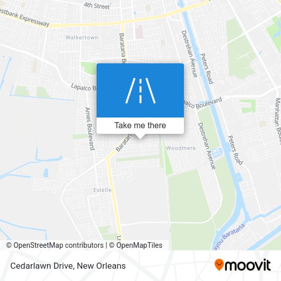 Cedarlawn Drive map