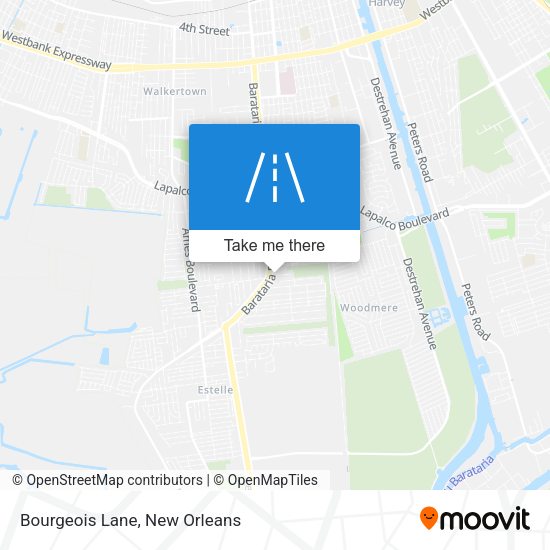 Bourgeois Lane map