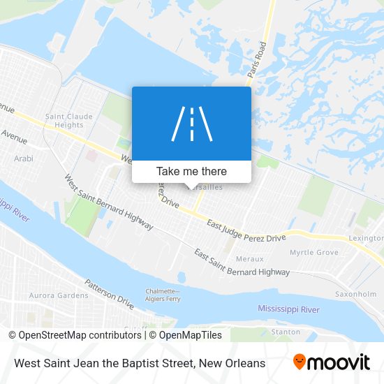 West Saint Jean the Baptist Street map