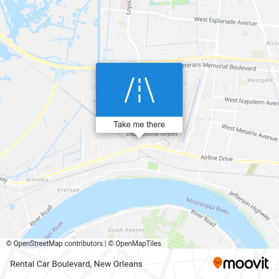 Rental Car Boulevard map