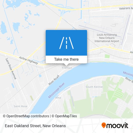 East Oakland Street map