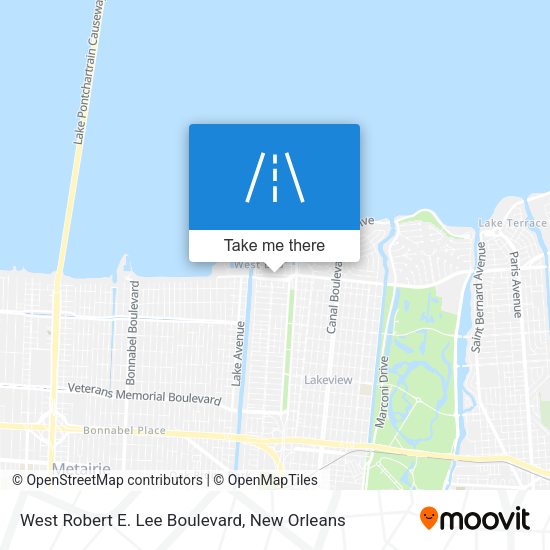 West Robert E. Lee Boulevard map