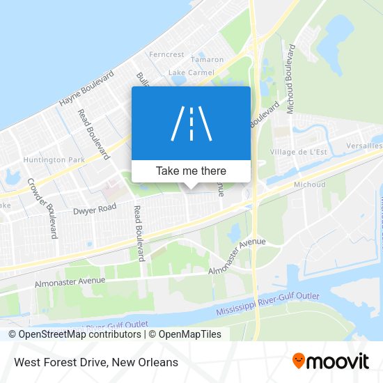 West Forest Drive map
