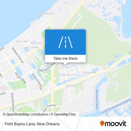 Mapa de Petit Bayou Lane