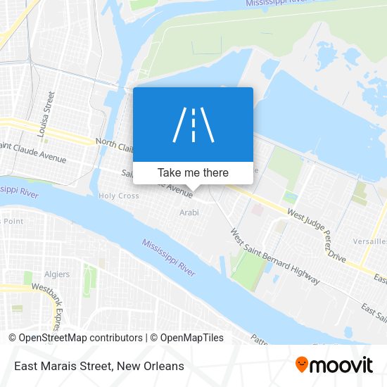 East Marais Street map