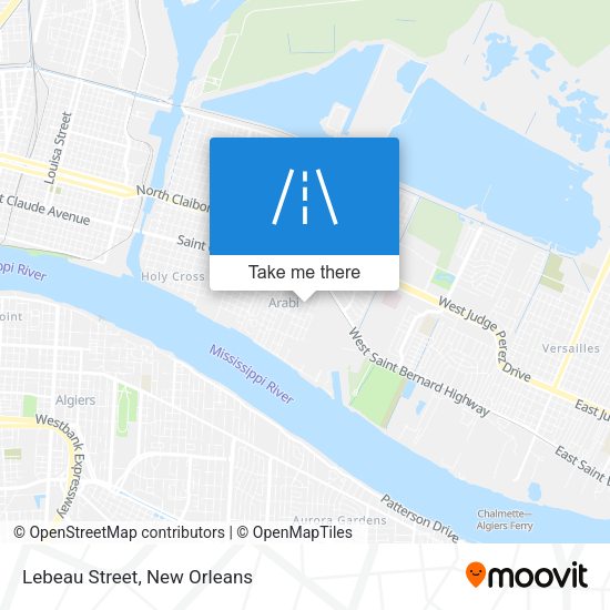 Mapa de Lebeau Street