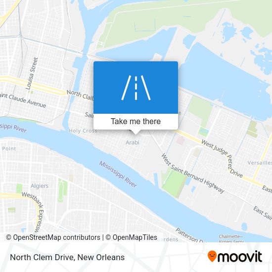 North Clem Drive map