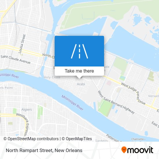 North Rampart Street map