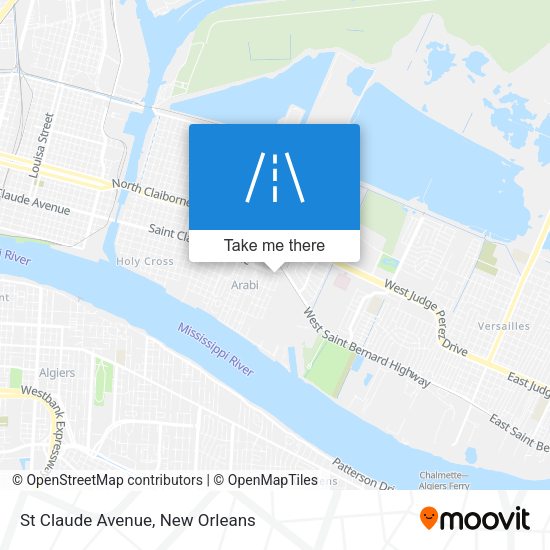 Mapa de St Claude Avenue