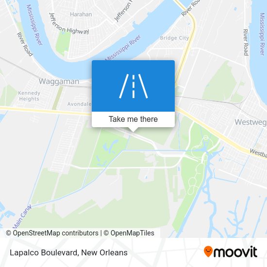Lapalco Boulevard map